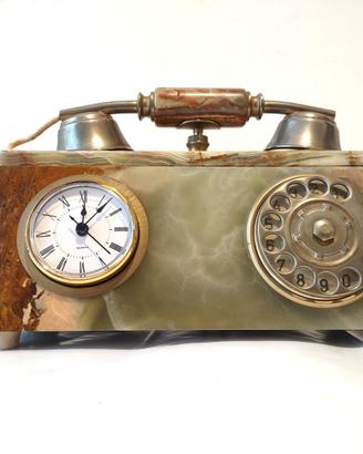 Telefono vintage Onice con orologio
