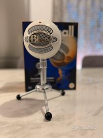 Microfono USB Blue Snowball bianco con scatola