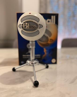 Microfono USB Blue Snowball bianco con scatola