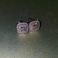 Orecchini diamantati quadrati 