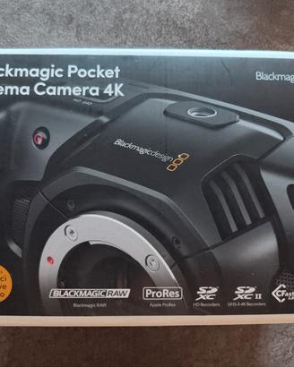 Black magic pocket cinema camera 4k + cage