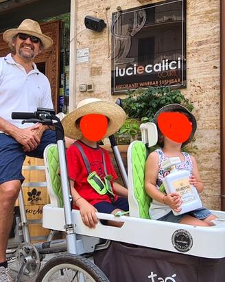 BICICLETTA ELETTRICA PER FAMIGLIE 4 POSTI