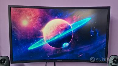Monitor curvo QLED Samsung 27 pollici, 2K e 144 hz