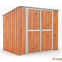 Casetta in lamiera box Acciaio 231x175 fin legno