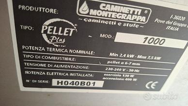 Stufa pellet montegrappa pellet plus 1000