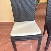 Sedie da esterno + cuscini BRAID