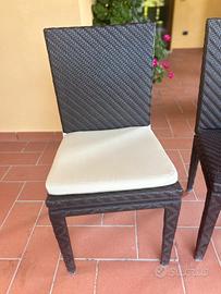 Sedie da esterno + cuscini BRAID