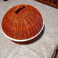 cestino mulino bianco in ceramica e vimini