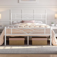 Struttura Letto 140x200 Ferro Battuto Bianco