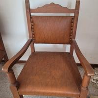 Sedie legno e pelle 