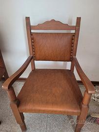Sedie legno e pelle 