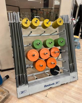 Kit pump reebok: pesi, bilancieri, rack