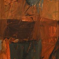 RUGGERI PIERO "Paesaggio ocra e verde"