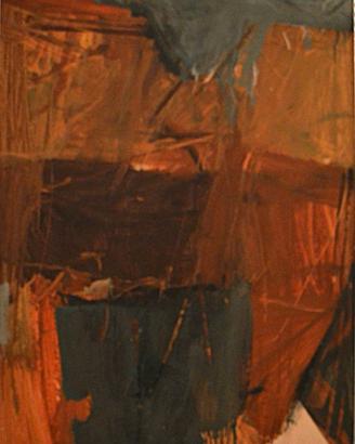 RUGGERI PIERO "Paesaggio ocra e verde"
