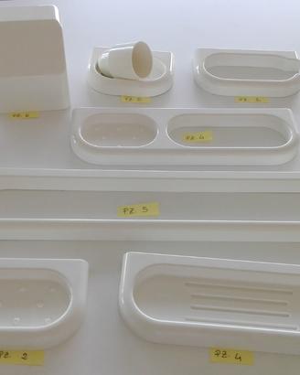 Accessori bagno plastica bianchi NUOVI