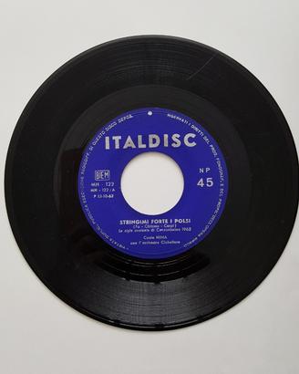 Mina 45 giri - stringimi forte i polsi/da chi