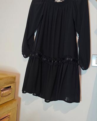 vestito mini a manica lunga