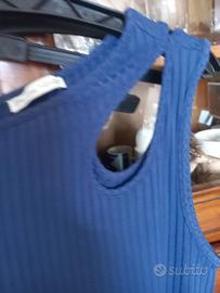 tubino estivo con spalline bluette