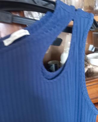 tubino estivo con spalline bluette