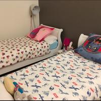 Letti singoli modello a barca bianca