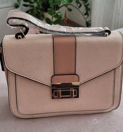 Miss Lulu borsa a mano/a tracolla rosa nuova 