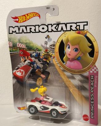 Princess Peach P-Wing Hot Wheels Mario Kart NUOVO