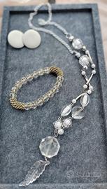 Set gioielli  bigiotteria "bianco"