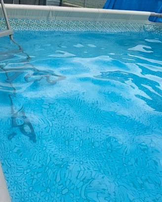 Piscina fuoriterra rettangolare 