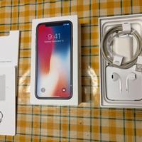 SCATOLA E ACCESSORI ORIGINALI APPLE IPHONE X 64gb