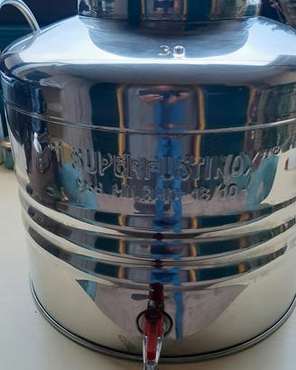 Fusto contenitore 30L in acciaio inox 18/10