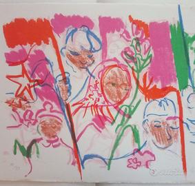 Lotto di 2 cartelle d'arte originali anni '60-'70