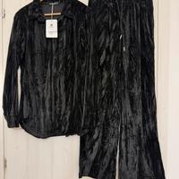 Completo donna nero camicia e pantalone tgS/M