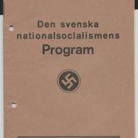 Libretto orig.programma Partito_Nazista Svezia '34