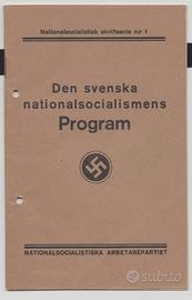Libretto orig.programma Partito_Nazista Svezia '34