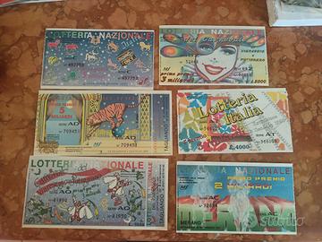 biglietti lotteria anni 80/90