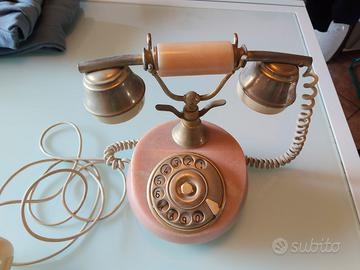 telefono vintage onice e ottone 