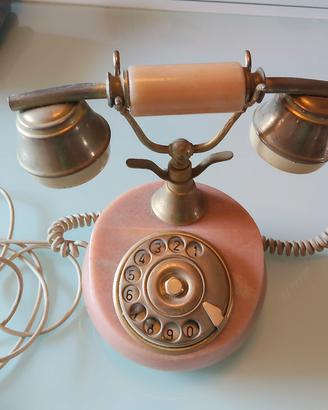 telefono vintage onice e ottone 