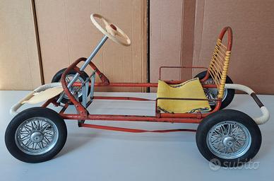 Go Kart a Pedali Giordani Anni 60-70 Conservato