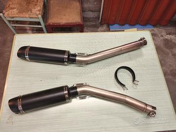 scarichi+tubi in acciaio per Suzuki vstrom DL 1000