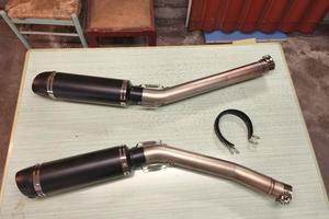 scarichi+tubi in acciaio per Suzuki vstrom DL 1000