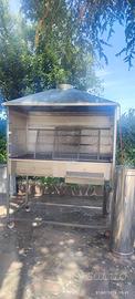 BARBECUE PROFESSIONALE IN ACCIAIO INOX – MAI USATO