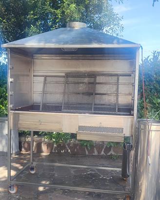 BARBECUE PROFESSIONALE IN ACCIAIO INOX – MAI USATO
