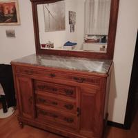 Credenza con specchio inizi '900 + toeletta