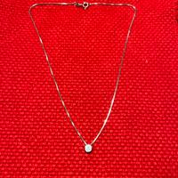 Collana argento 925 solitario medio