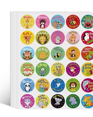 750 Adesivi Motivazionali Animali per Bambini