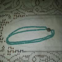 Collana  doppia turchese intagliata via guizza