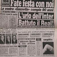 Giornale GDS Inter-real Madrid 1986 sem.coppa camp