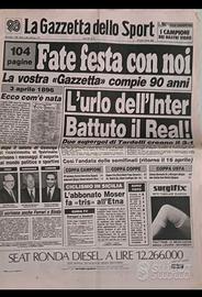 Giornale GDS Inter-real Madrid 1986 sem.coppa camp