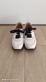 Scarpe donna oro e bianche 