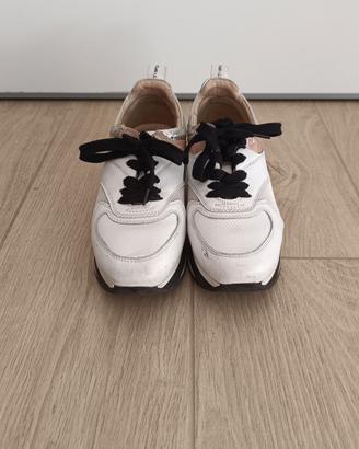 Scarpe donna oro e bianche 